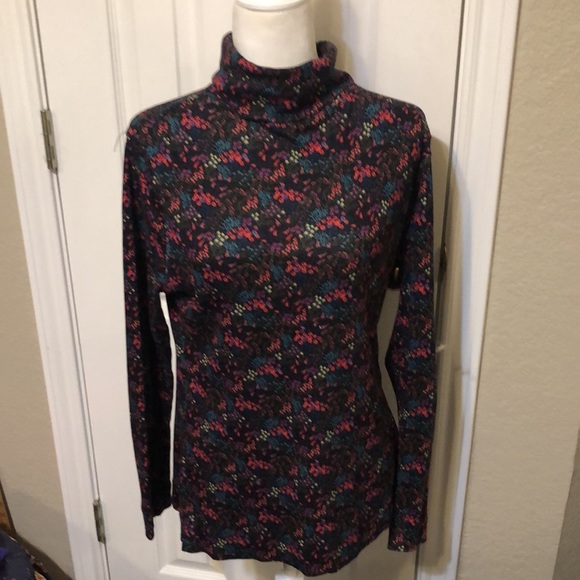 Westbound floral turtleneck top - Picture 1 of 7